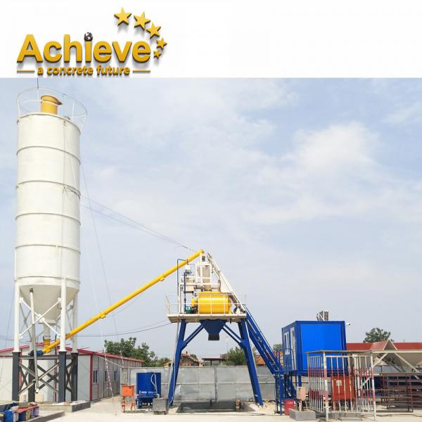Quality HZS25 Stationary Concrete Batching Plant Ready Mixed 1.2m JS500 for sale