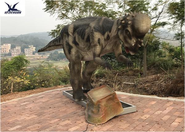 Pachycephalosaur Robotic Dinosaur Garden Statue Soft And Smooth