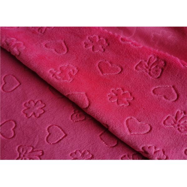 Quality Velboa Embossed Knitting Polyester Brushed Fabric for sale