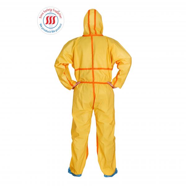 Quality S To 4XL Yellow Type 3 Chemical Suit Radiation Proof Disposable Protection Suit for sale