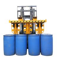 China Hydraulic Clamp Stacker for Crane And Forklift 6 Drums Once , Drum Forklift Attachment factory