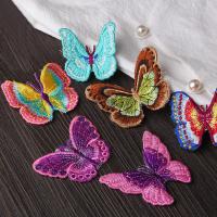 Quality Small Butterfly Iron On Embroidered Applique Patches Cloth Badge For Clothes for sale