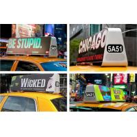 China P5 Double Sided Car Top Advertising Signs , Taxi Cab Roof Signs Wireless 3G/Wifi factory