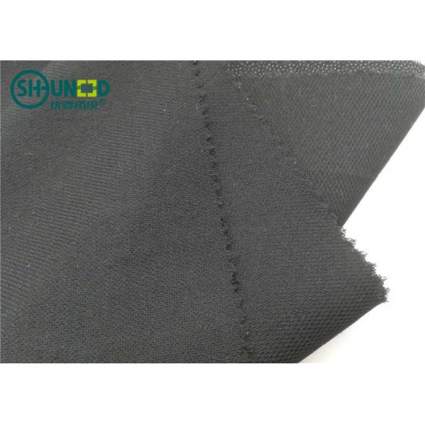 Quality Medium Weight 76 Gsm Twill Woven Interlining Fabric With PA Double Dot for sale