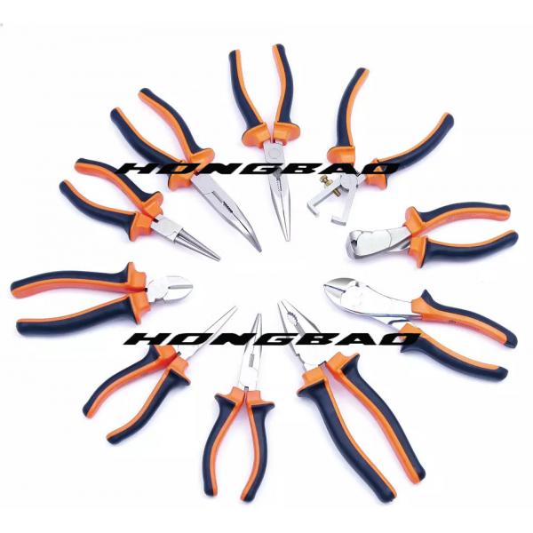 Quality Steel Insulated Combination Pliers Bright Chrome Dipped Handle 6" 8" Wide High for sale