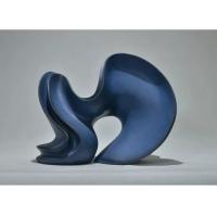 Quality Blue Custom Resin Sculpture Matte Abstract Form Sculpture Club Exhibition for sale
