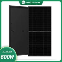China Rv Solar Panels 12V 600Watt Full Balack China mono-Facial Solar Panel Price factory
