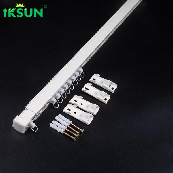 Quality Telescopic Wall Mounted Curtain Rail , Aluminum Curtain Track System 4.5m Length for sale
