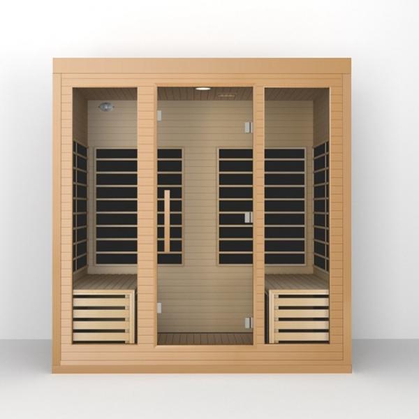 Quality Indoor Hemlock Wood Full Spectrum Infrared Sauna Room 4 Person for sale