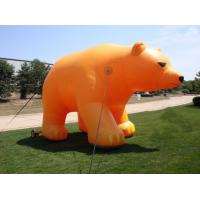 China Advertising Inflatable Cartoon Yellow Polar Bear With CE / UL Blower factory