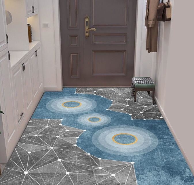 China Entry Simple Modern Entry Door Mat Interior Porch Light Luxury Style Floor Rug factory