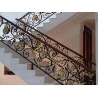 China Hot Dipped Galvanized Exterior Wrought Iron Stair Railings , Cast Iron Handrail factory