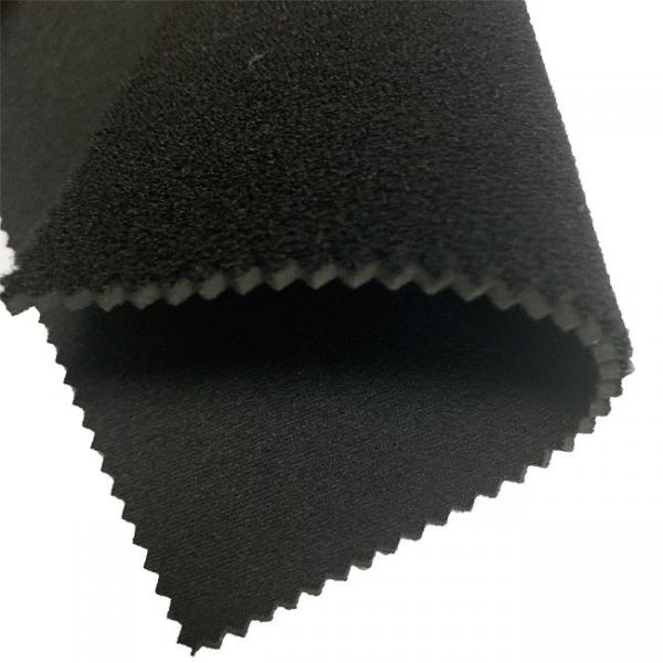 Quality Black W130cm SBR Double Sided Neoprene Fabric With Polyester Knitted for sale