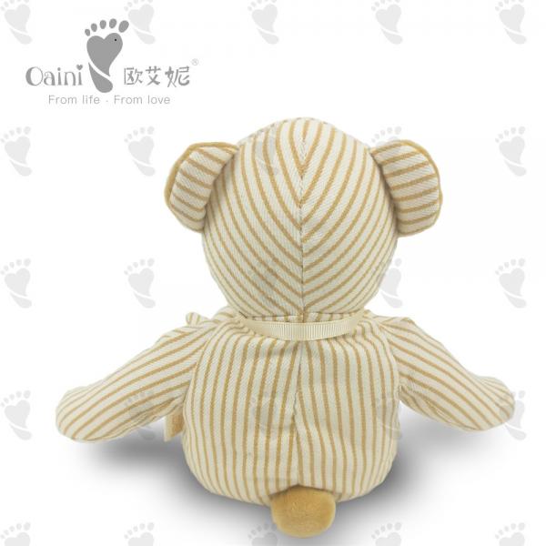 Quality Presents EN71 Striped Teddy Bear Plush Fairy Doll Child Friendly 37 X 42cm for sale