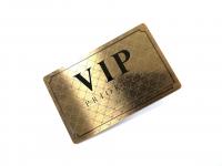 China Luxury Ancient Copper Brushed Finish VIP Priority Access Metal Card factory