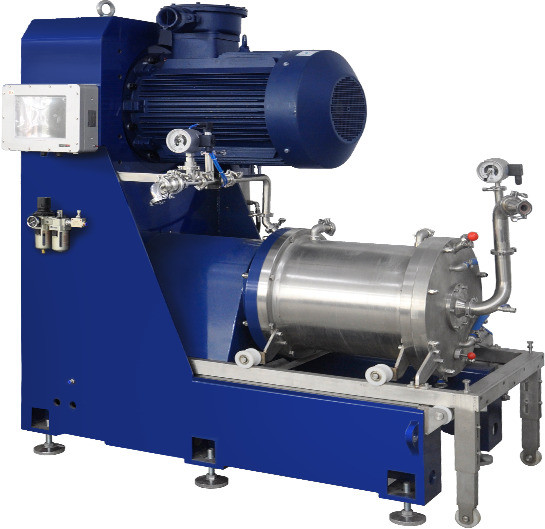Quality 60L Horizontal NMM Large Flow Bead Mill 2000L/h Two Grinding Systems Filter Type for sale