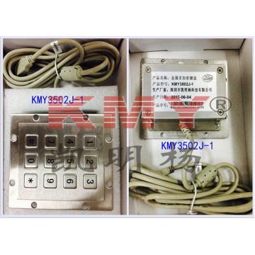 Quality IK07 Stainless Steel Numeric Keypad ATM Number Pad PS2 USB Interface for sale