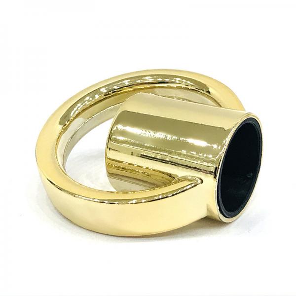 Quality Creative Zinc Alloy Gold Ring Shape Metal Zamac Perfume Bottle Cap for sale