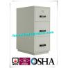 China Steel 3 Drawer Fireproof Safety Cabinet , Fire Resistant File Cabinet For Paper Documents factory