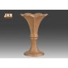 China Luxurious Frosted Gold Fiberglass Planters Centerpiece Table Vases For Artificial Flowers factory