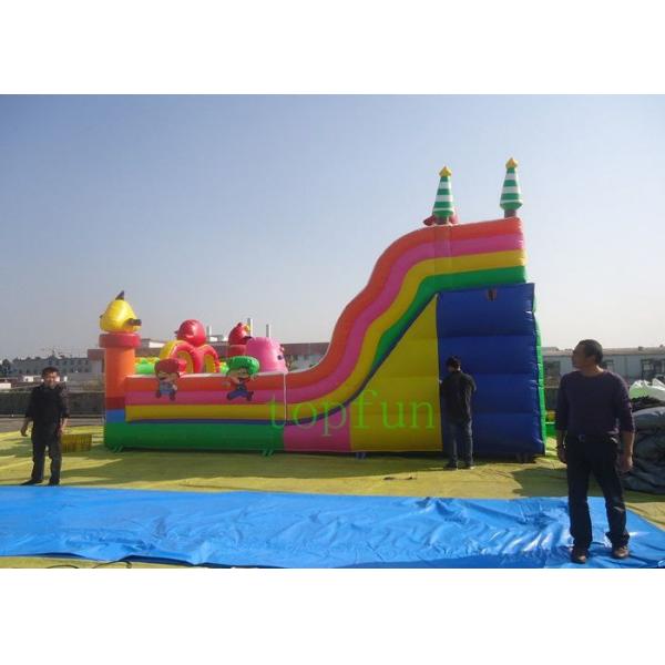 Quality 0.45 - 0.55mm PVC Inflatable Amusement Park Slide Unti - Ruptured for sale