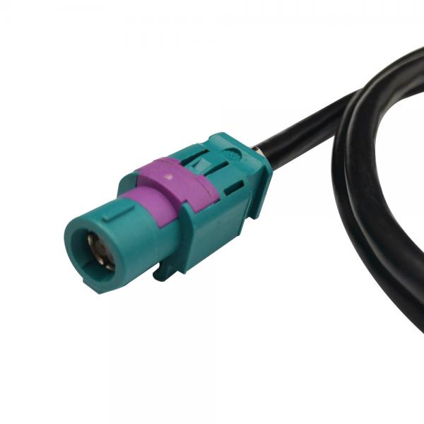 Quality Female To Female HSD Cable Assembly 4 Pins Z Code Waterblue Color for sale