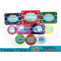 China Custom Acrylic Casino Poker Chip Set , New Style Poker Set With Numbered Chips factory