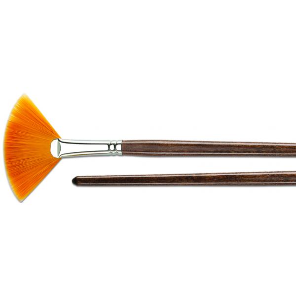 Quality Customized Color Artist Fan Brush , School Thick Flat Paint Brushes Nickel - for sale