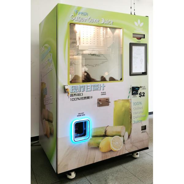 Quality Fruit Combo Vending Machine Bill Coin Operated Fresh Sugar Cane Machine for sale