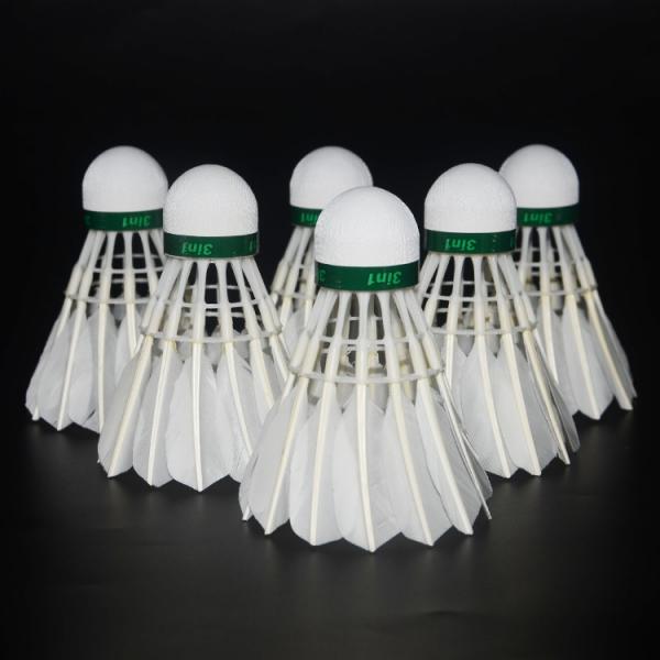Quality White Feather Badminton Shuttlecock Hybrid Type 3in1 2 Layers PU Cork Natural for sale