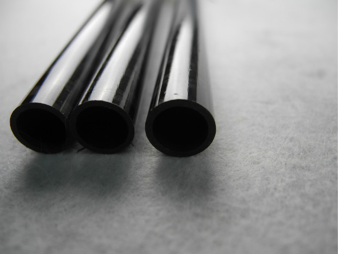 Round Twill Glossy Carbon Fiber Tube / Piping use in Telescopic Pole