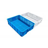 China HDPE Perforated Plastic Trays Collapsible Plastic Crate For Bread And Fish 600*420*145 for sale