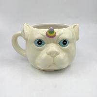 china ODM 3D Dog Ceramic Hand Painted Coffee Mugs 14oz