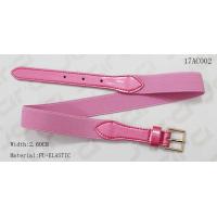 China Shiny PU Tip Pink Kids Elastic Belts Elastic Tape / Glittery PU Available factory