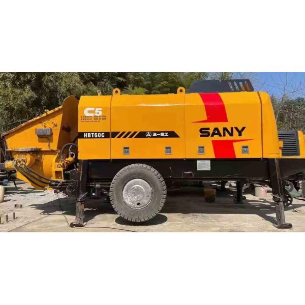 Quality Used Sany Trailer Mounted Concrete Pump THB60C 90kw Rated Power for sale