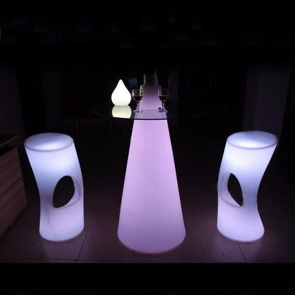 Quality Colorful LED Light Up Cocktail Tables Rechargeable For Party for sale