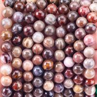 China 8MM Wooden Jasper Real Crystal Stone Round Loose Beads For Handmade Bead Jewelry factory