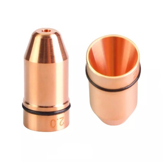 Quality Dia 10.5mm Bullet Laser Cutting Nozzle Single Layer Raytools Nozzle for sale