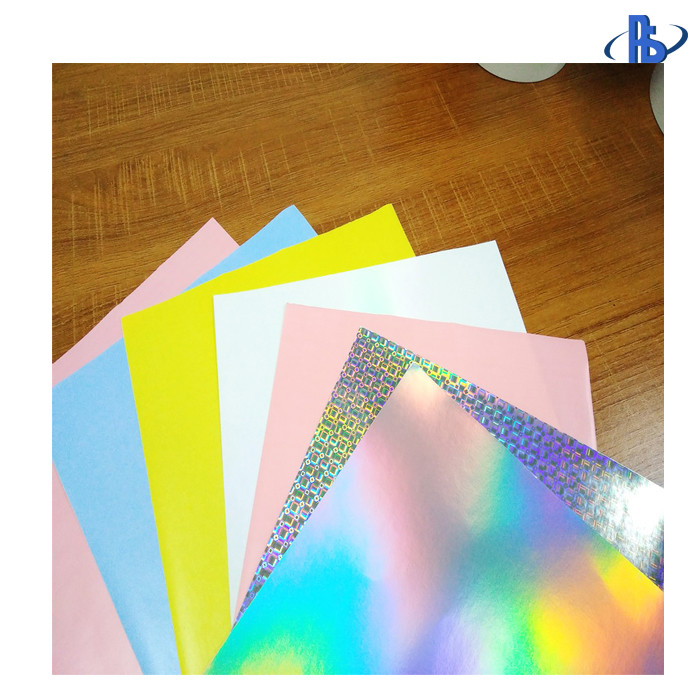 China Waterproof Holographic Vinyl Eggshell Sticker Paper , Custom Tamper Evident Labels factory