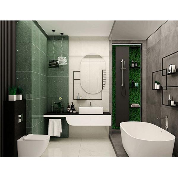 Quality SGS 10mm Porcelain Polished Floor Tiles Green Watermelon Glossy 600x600mm for sale
