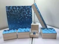 China Blue Pearl Jewelry Plastic Box , Leatherette Gift Packaging Boxes factory