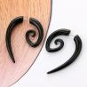 China Black Punk Round Spiral Drop Earrings Vintage Snails Shap Earrings for Women Two Part Ear Party Jewelry Gifts factory