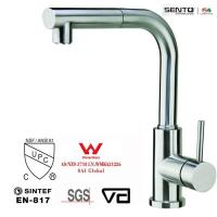 China SENTO 304 stainless steel single hole kitchen faucet with pull out factory