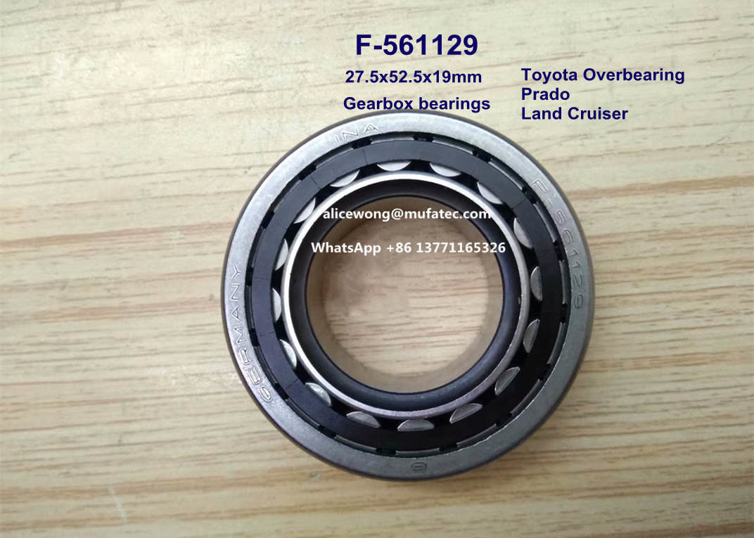 China F-561129 Toyota Overbearing Prado Land Cruiser gearbox bearings cylindrical roller bearings 27.5*52.5*19mm factory