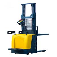 China 1.5 / 2 Ton 5M Electric Pallet Stacker Wide Ligs Handle Heavy Loads Forklift Pallet Reach Stacker factory