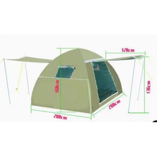 Quality Large 4 Person Inflatable Outdoor Tents Silver Colated 210T Dome Air Tent 200X200X150CM for sale