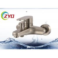 China Steel Bathroom Plumbing Accessories Level Handle Wall Mount Tub Faucet factory