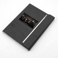 China Black PU LCD Video Folder A4 size , 4.3 inch Video Greeting Card factory