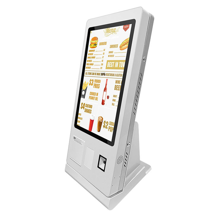 Quality 21.5 Inch Self Service Touch Screen Kiosks Barcode Scanner Kfc Self Ordering for sale