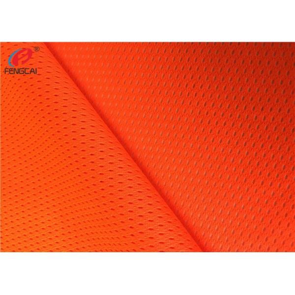 Quality High Visibility Orange Color Mesh Fabric Fluorescent Material Fabric for sale